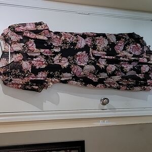 Astr The Label Women's Black Pink Floral Lined Maxi Dress Size 1X